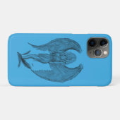 Engel zwart-blauw ontwerp Case-Mate iPhone case (Achterkant (horizontaal))