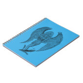 Engel zwart-blauw ontwerp notitieboek (Linkerzijde)