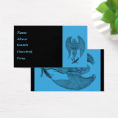 Engel zwart-blauw ontwerp visitekaartje (Bureau)