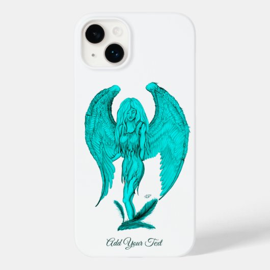 Engel, zwart en groen ontwerp Case-Mate iPhone case (Achterkant)