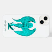 Engel, zwart en groen ontwerp Case-Mate iPhone case (Achterkant (horizontaal))