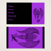 Engel zwart-paars ontwerp visitekaartje (Voorkant /achterkant)