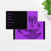 Engel zwart-paars ontwerp visitekaartje (Bureau)