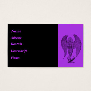 Engel zwart-paars ontwerp visitekaartje