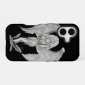 Engel - Zwart-wit ontwerp iPhone 16 Hoesje (Achterkant horizontaal)