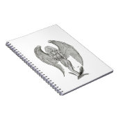 Engel zwart-wit ontwerp notitieboek (Rechterzijde)