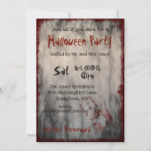 Engelachtig Bloed Bloody Halloween Feest Kaart (Voorkant)