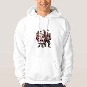 Engelachtig grappige horror Kerstman Krampus Kerst Hoodie