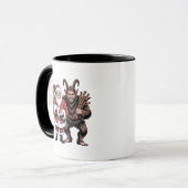 Engelachtig grappige horror Kerstman Krampus Kerst Mok (Voorkant links)