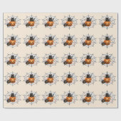 Engelachtig Halloween-feest Cadeaupapier (Vlak)