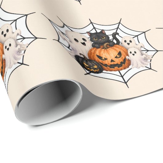 Engelachtig Halloween-feest Cadeaupapier (Rol Hoek)