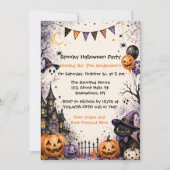 Engelachtig Halloween-feest Kaart (Voorkant)