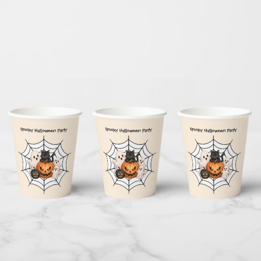 Engelachtig Halloween-feest Papieren Bekers (Multi)