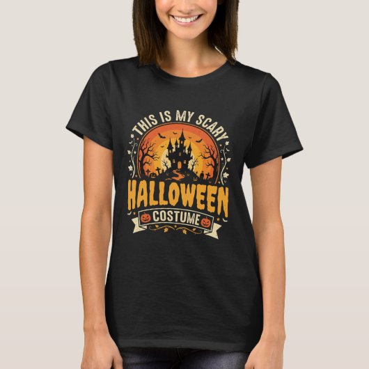 Engelachtig Halloween Kostuum Vectorontwerp T-shirt (Voorkant)