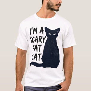 Engelachtig Halloween zwart kat ontwerp grafisch T-shirt
