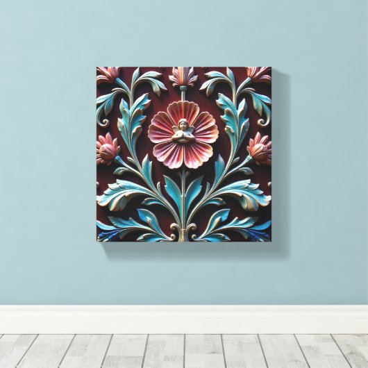Engelachtig heiligdom van sereniteit canvas afdruk (Insitu (Houten vloer))