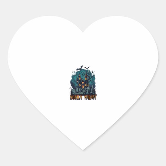 Engelachtig Huis Spoken Kerkhof Hart Sticker (Voorkant)