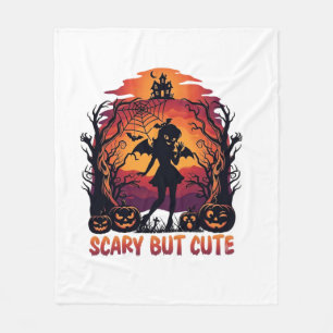 Engelachtig maar Schattig Halloween Vleermuis Meis Fleece Deken