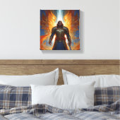 Engelachtig Man in Armor of God Canvas Afdruk (Insitu (Slaapkamer))