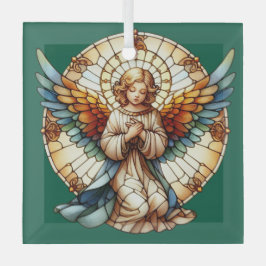 Engelachtig omkeerbaar glas-in-lood ornament