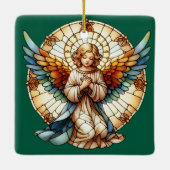 Engelachtig omkeerbaar glas-in-lood ornament (Achterkant)