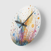 Engelachtig silhouet ronde klok (Hoek)