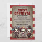 Engelachtige Clowns Halloween Kermis Feest Kaart (Voorkant)