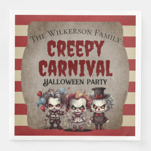 Engelachtige Clowns Halloween Kermis Feest Servet