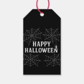Engelachtige Dranken Gelukkig Halloween Spinnenweb Cadeaulabel (Voorkant)