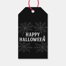 Engelachtige Dranken Gelukkig Halloween Spinnenweb Cadeaulabel