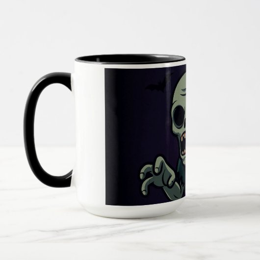 Engelachtige enge zombie Halloween mok - Leuk & en (Links)