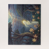 Engelachtige figuur die bidt in de heilige mysteri legpuzzel (Verticaal)