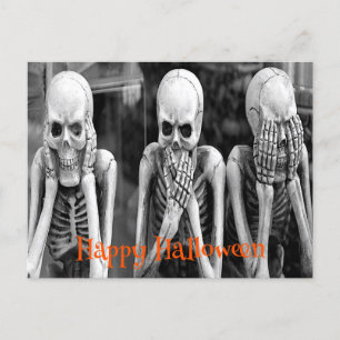 Engelachtige Grappige Skeletten Halloween Ansichtk Briefkaart