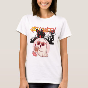 Engelachtige Griezelfantasie met Iced Coffee Drink T-shirt