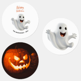 Engelachtige Griezelfees Halloween Labels