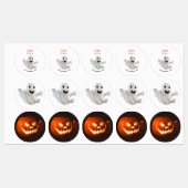Engelachtige Griezelfees Halloween Labels (Vel)