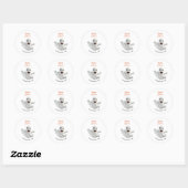 Engelachtige Griezelfees Halloween Ronde Sticker (Vel)