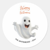 Engelachtige Griezelfees Halloween Ronde Sticker (Voorkant)
