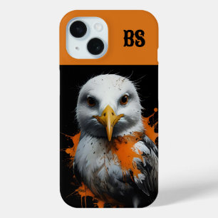 Engelachtige griezelige Halloween-meeuw in vermomm iPhone 15 Case