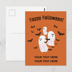 Engelachtige Halloween Geest Briefkaart