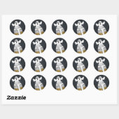 Engelachtige Halloween Geest Ronde Sticker (Vel)