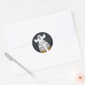 Engelachtige Halloween Geest Ronde Sticker (Envelop)