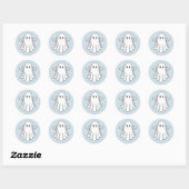 Engelachtige Halloween Geest Ronde Sticker (Vel)