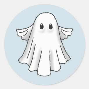 Engelachtige Halloween Geest Ronde Sticker