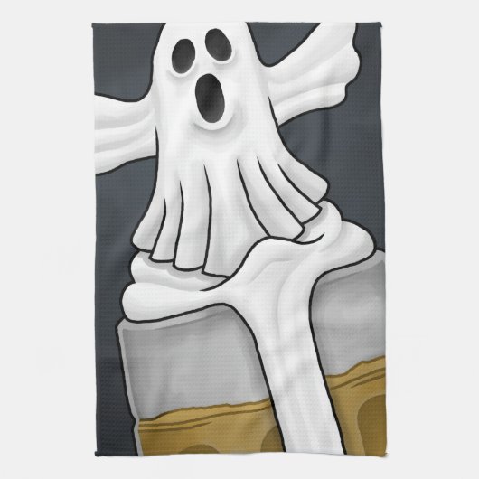 Engelachtige Halloween Geest Theedoek (Verticaal)
