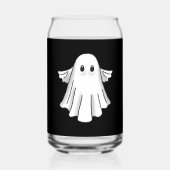 Engelachtige Halloween-spook Blikvorm Glas (Achterkant)