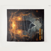 Engelachtige Halloween-spook hangend Wandkleed (Voorkant (horizontaal))