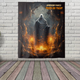 Engelachtige Halloween-spook hangend Wandkleed