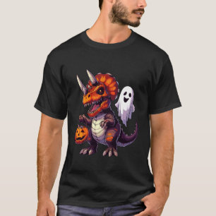 Engelachtige Halloween Triceratops Geest Griezeld T-shirt