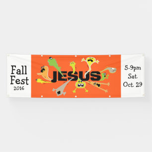 Engelachtige Jezus Spandoek